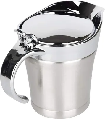 Produktbild von Doppelt isolierte Sauciere/Saucenkanne aus Edelstahl – mit Klappdeckel (450 ml)