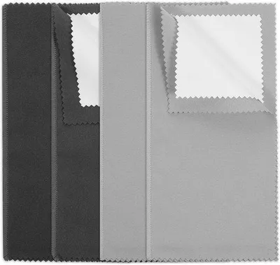 Produktbild von Famanu Reinigungssets für Schmuck, 4 Stück, wiederverwendbare Poliertücher für Silber und Gold - 20 x 20 cm