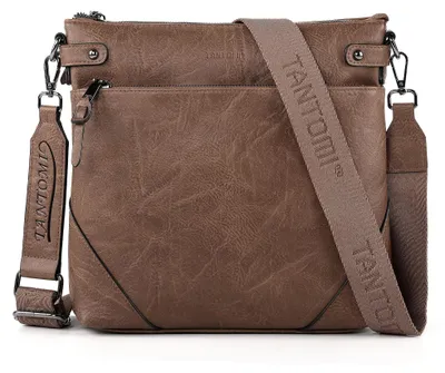 Produktbild von TANTOMI Umhängetasche Damen, Handtasche Damen Mittelgroß mit Vielen Fächern Schu