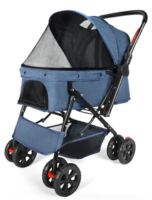 Immagine prodotto di Trasportino per animali domestici, design traspirante, portata massima 44 kg, blu