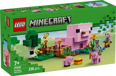 Obrázok produktu pre LEGO Minecraft Domček Prasiatka, Stavebnica, 7 rok / roky, Plast, 238 kusov, 405 g