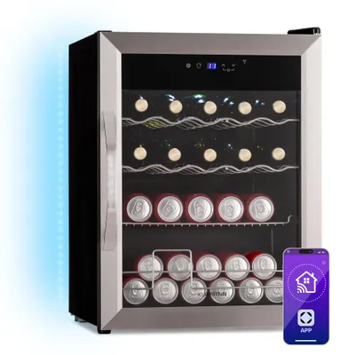 Obrázek produktu pro KlarsteinCoachella 60 Chytrá chladnička na nápoje, WiFi ovládání, Nerezové provedení, 60 l