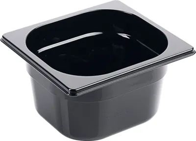 Produktbild von Gastronormbehälter, GN-Behälter, 1/6, 65-150 mm Tiefe wählbar, schwarz : GN 1/6, 100 mm Variante: GN 1/6, 100 mm