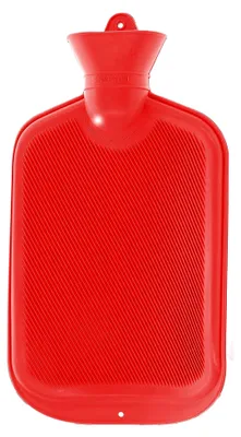 Produktbild von 2 Liter Wärmflasche ohne Bezug, geruchsneutraler Naturgummi (Rot)