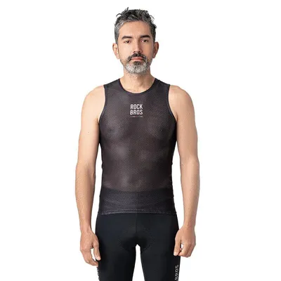 Immagine prodotto di ROCKBROS Maglia ciclismo Road to Sky Maglia ciclismo traspirante senza maniche Maglia ciclismo ad asciugatura rapida MTB bici da strada uomo donna nero S