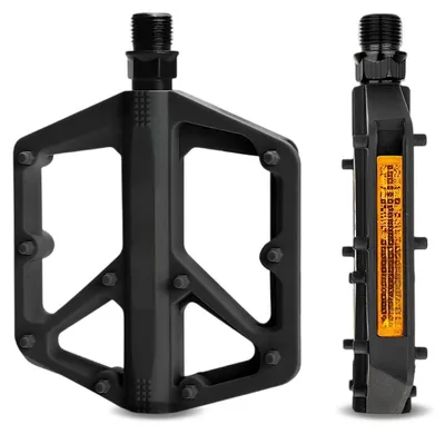 Produktbild von Fahrradpedale mit Reflektoren, rutschfest, 9/16 Zoll, für MTB, Rennrad, Gravel, Trekking