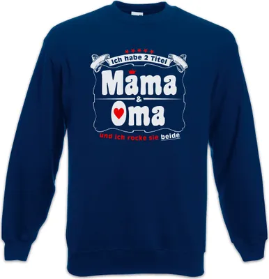 Produktbild von Urban Backwoods Beste Mama & Oma, Sweatshirt, Farbe: Navy, Größe: 2XL