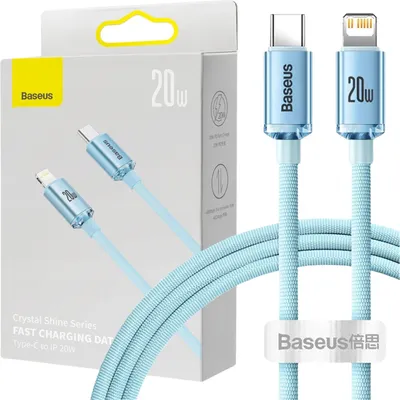 Immagine prodotto di Cavo Usb-C Do Ip Baseus Crystal Shine, 20W, 1,2M (Niebieski)