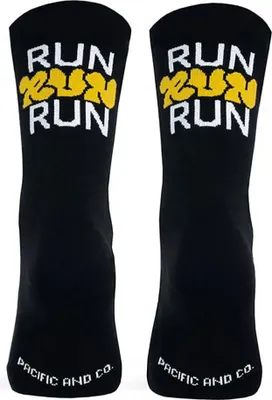 Image de Chaussettes courtes Pacific Socks Run Run, noir, pointures 37-41, noir, pointures 37-41