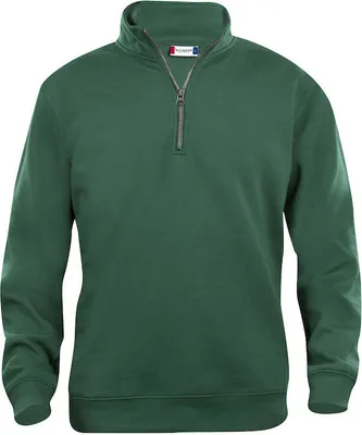 Produktbild von Basic Sweatshirt mit antistatischem Metalllux Halb-Reißverschluss und Rippenbündchen