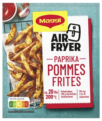 Produktbild von Pommes Würzmischung MAGGI Fix AirFryer Paprika 34g, knusprig, schnell zubereiten