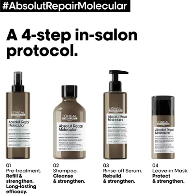 Produktbild von ABSOLUT REPAIR MOLECULAR professionelles sulfatfreies Shampoo für strapaziertes Haar 500 ml