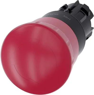 Image de Siemens Bouton d'arrêt d'urgence, bouton coup de poing Bague frontale plastique rouge Déverrouillage par rotation SIRIUS ACT 3SU1000-1HB20-0AA0 1 pc (3SU1000-1HB20-0AA0)