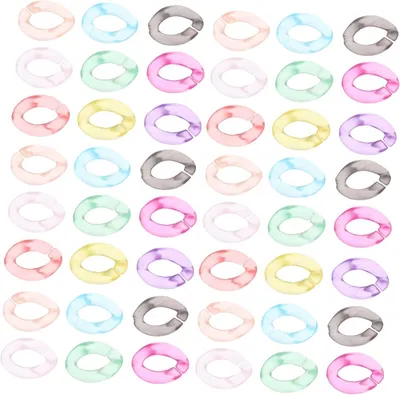 Produktbild von 100 Stück Lot De Anneaux De Liaison Acryl Colorés Mattes Pour Sangle De Sac Bandoulière Diy Bijoux Porte-clés Accessoires Sac Main