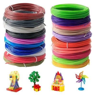 Produktbild von 3D-Stift-Filament PLA, 1,75 mm, 20 verschiedene Farben, jeweils 10 Meter