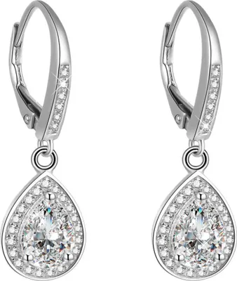 Image de Boucles d'oreilles en argent avec cristaux AGUC1836