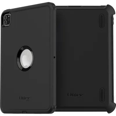 Produktbild von OtterBox Defender Series Pro Robust Hülle für Apple iPad Pro (2nd Generation), iPad Pro (3. Generation), iPad Pro Tablet - Schwarz - 1 - Schmutzabweisend, Staubfest, Flusenresistent, Sturzsicher, Abriebfest, Stoßfest, Resistent gegen Beschädigungen - Polycarbonat, Synthetischer Gummi - 27,9 cm (11 Zoll) Maximum Screen Size Supported