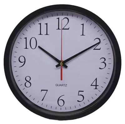 Produktbild von Wanduhr, 25 cm, hochwertige dekorative Wanduhr, geräuschloses Quarzwerk, für Zuhause/Küche/Büro/Schule (Weiß)