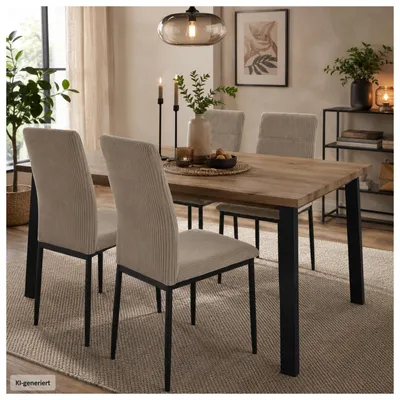 Produktbild von Esszimmerstuhl Finn Cordstoff Beige