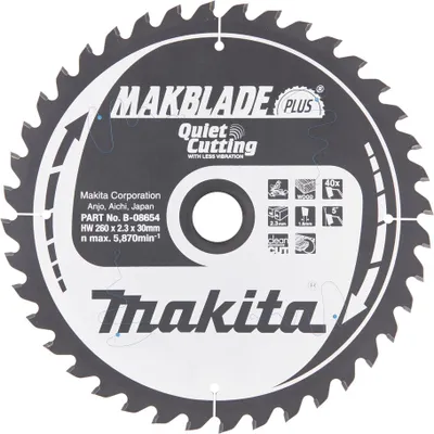 Produktbild von Makita Kreissägeblatt, MAKBLADE PLUS 260 x 30 mm - 40 Zähne - Holz