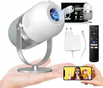 Produktbild von Mini Projektor 360 Android 9.0 Wifi Portable Smart Schwenkbarer Full Hd Projektor