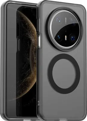 Image de Etui magnétique pour Huawei Mate 70 Pro+, étui antichoc fin, mat et translucide Noir