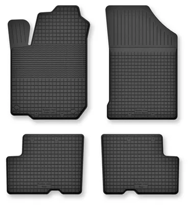 Produktbild von Gummi-Fußmatten für Dacia Duster 2WD 2010-2018 (SUV) – 4-tlg, Schwarz, Semi-Universal, angepasst – Wielganizator Semi-Universal
