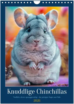 Produktbild von Knuddlige Chinchillas (Wandkalender 2026 DIN A4 hoch), CALVENDO Monatskalender