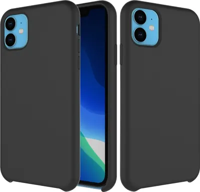 Produktbild von Mobigear Rubber Touch iPhone 11 Silikon Hülle Backcover - Schwarz