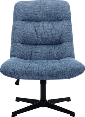 Produktbild von Drehsessel - melierter Stoff - Blau - SELENDO