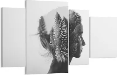 Produktbild von Bild auf Leinwand - Leinwandbild - Frau Abstraktion - 120x70cm - Wand Bild - Wanddeko - Wandbilder - Leinwanddruck - Bilder - Kunstdruck - Wanddekoration - Leinwand bilder - Wandkunst - DL120x70-3799