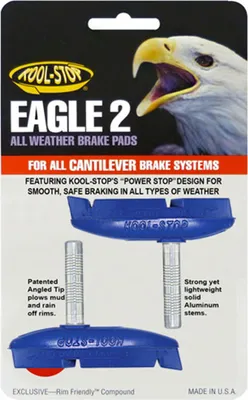 Produktbild von Kool-Stop Bremsschuhe C2 Eagle 2 Cantilever, L=64,1mm asymm., für Aluminium-Felgen, blau