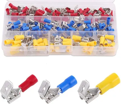 Produktbild von 140 Stücke Piggyback Kabelschuhe Set, Quetschverbinder Set, Crimpverbinder, Isolierte Elektrische Steckverbinder Klemme