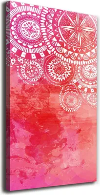 Imagen del producto de Tulup Lienzo® - 70x140 cm - Arte para la pared - Impresiones sobre lienzo - Impresión en lienzo - Decoración de pared para salón de gran tamaño (XXL) - Decoración para el hogar, impresiones artísticas - Arte: moderno y clásico - Rosa - Decoraciones