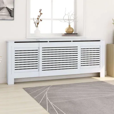 Produktbild von vidaXL MDF Heizkörperverkleidung Weiß 205 cm