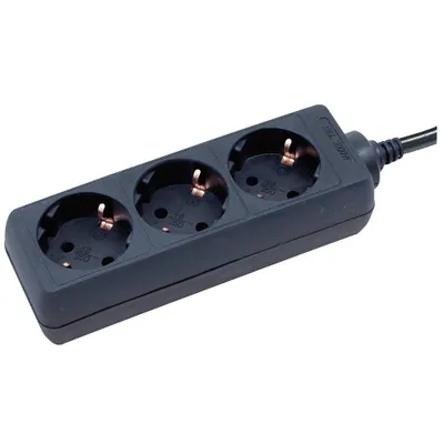Produktbild von Steckdosenleiste BAT 3fach 1,4m schwarz