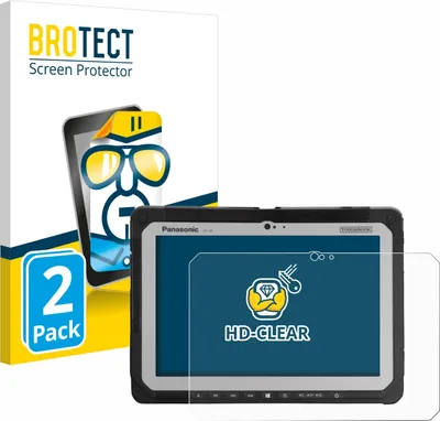Produktbild von 2x Für Panasonic Toughbook CF-20 MK1 Schutzfolie BROTECT Displayschutz Display Schutz Folie Klar Transparent