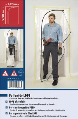 Obrázek produktu pro WESTEX96962215 Protiprachové dveře WESTEX, LDPE fólie, (š)1 200 x (v)2 200 mm