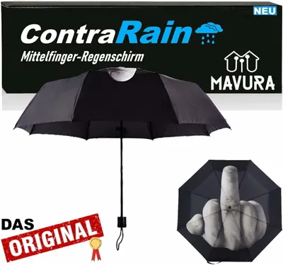 Immagine prodotto di ContraRain dito medio ombrello divertente ombrello pieghevole tascabile dito puzzolente