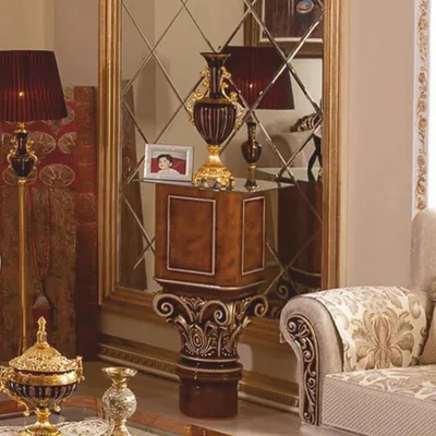 Produktbild von Casa Padrino Luxus Barock Beistelltisch Braun / Bronze H. 100 cm - Barockstil Möbel