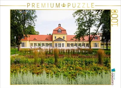 Produktbild von CALVENDO Puzzle Kurpark mit Kurhaus | 1000 Teile Lege-Größe 64x48cm Foto-Puzzle für glückliche Stunden