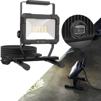 Produktbild von LED Blackline Baustrahler Arbeitsstrahler mit Standfuß (30W, 2400 Lumen, IP65)