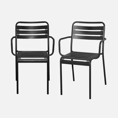 Immagine prodotto di Set 2 sedie da giardino bistrot in acciaio, Antracite