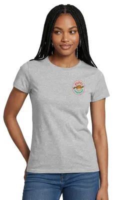 Produktbild von Spreadshirt Pippi Langstrumpf Rundes Logo Frauen T-Shirt, M, Grau meliert