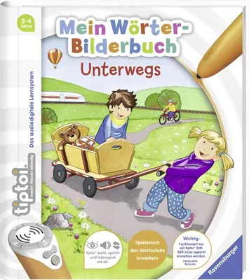 Produktbild von Ravensburger Mein Wörter-Bilderbuch Unterwegs, Grammatik und Wortschatz, Deutsch, Hardcover, 12 Seiten