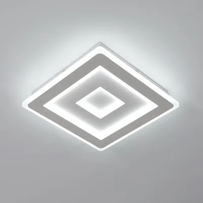 Productafbeelding van Comely LED plafondlamp, vierkant, modern, 42W, 4725LM, acrylplafondlamp, 30cm LED-verlichting voor slaapkamer, woonkamer, hal, 6500K, koelwit licht