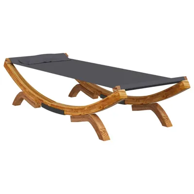 Produktbild von Sonnenliege 100x188,5x44 cm Bugholz Massiv Anthrazit