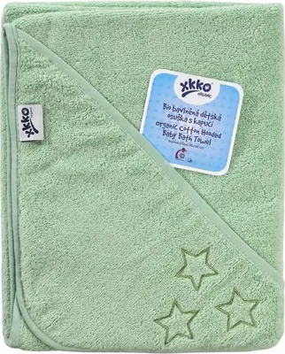 Immagine prodotto di XKKO Asciugamano in spugna di Cotonelogicocon cappuccio 90x90 - Stelle di menta