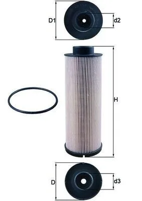 Produktbild von Kraftstofffilter-Einsatz reinigend Ø 77,7 mm MAHLE für u.a. MAN TGA