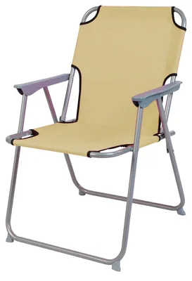 Immagine prodotto di Campeggio - Sedia pieghevole in tessuto Oxfort in metallo beige